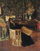 William Merritt Chase In the  Studio oil painting artist